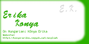 erika konya business card